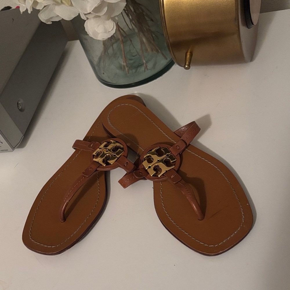 Tory Burch Tan Leather Sandals